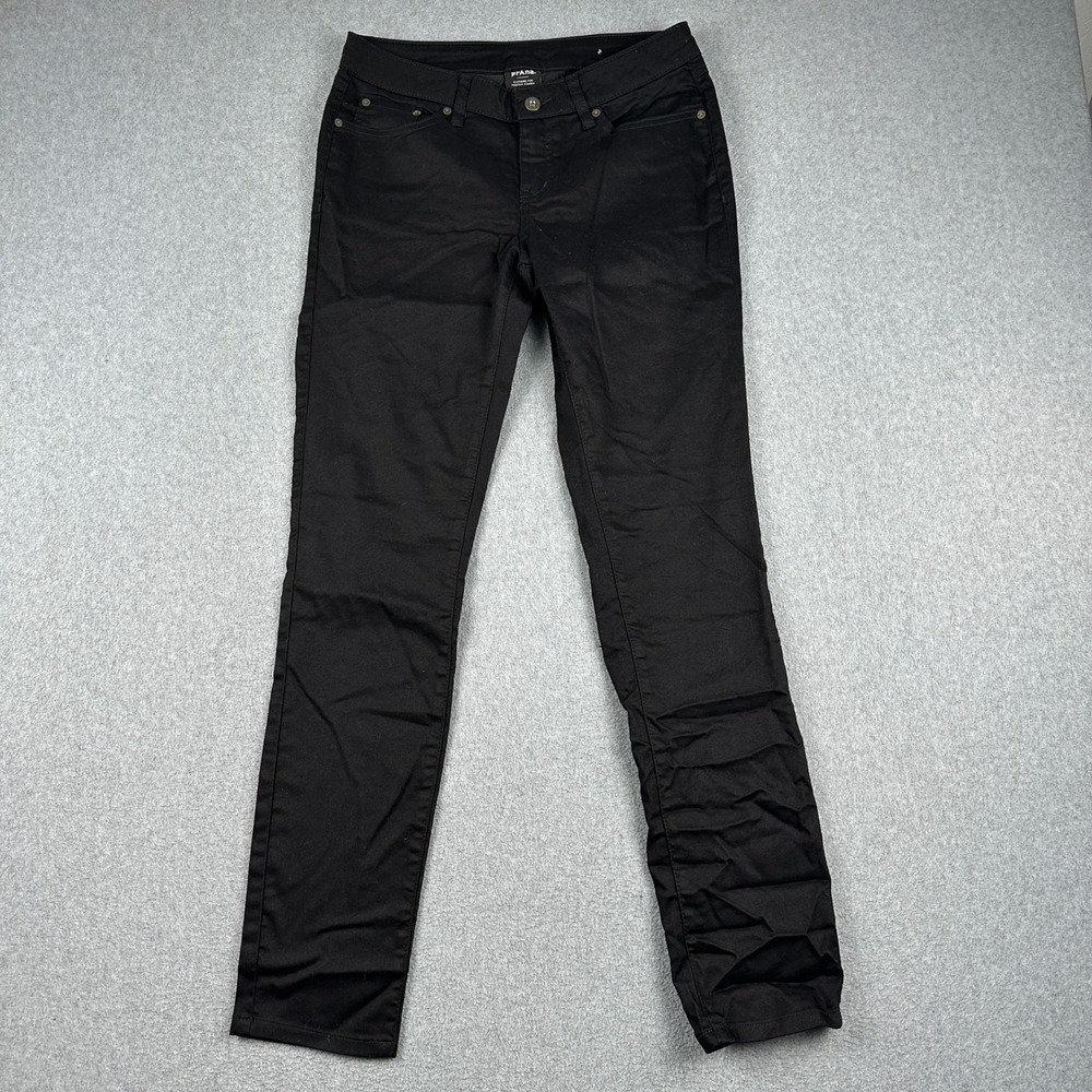 Prana Pants Womens 4 RG Kara Black Stretch Organic Cotton Slim Fit